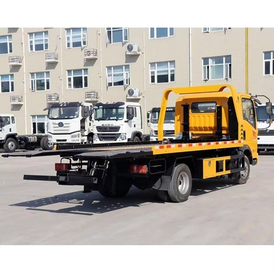 4X2 Flat Bed Recovery Truck για μεταφορά οχημάτων Προσαρμόσιμο κινέζικο ρυμουλκούμενο