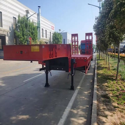 60 τόνων σχεδιασμός φορτωτή εκσκαφικού εξοπλισμού αποσυναρμολογητέος οδοντοκινητήρας Lowboy Low Bed Semi Trailer