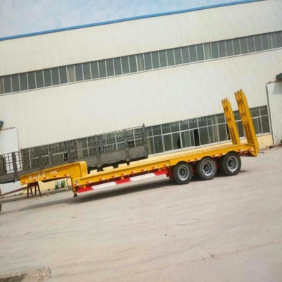 Χαμηλόκρεμα Smei 3 άξονας Flatbed Semi-Trailer Περπατητήριος 1820mm βαθμός βαρύς χρήσης