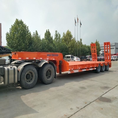 Χαμηλόκρεμα Smei 3 άξονας Flatbed Semi-Trailer Περπατητήριος 1820mm βαθμός βαρύς χρήσης