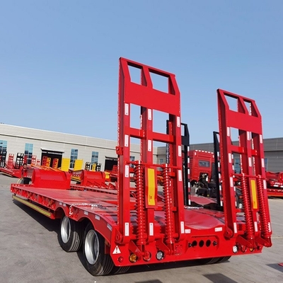 Χαμηλόκρεμα Smei 3 άξονας Flatbed Semi-Trailer Περπατητήριος 1820mm βαθμός βαρύς χρήσης
