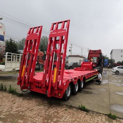 3 άξονες επίπεδα ημιπρόσημο για τη μεταφορά εμπορευματοκιβωτίων Χωρίς σύστημα πέδησης ABS