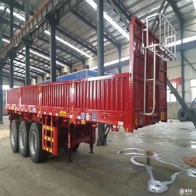 4 άξονες Lowboy Lowbed Semi Trailer για μεταφορά εκσκαφικών μηχανών 60 70 80 τόνων