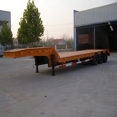 Τύπος MacPherson Ανάρτηση 40-80ton 4 άξονα τηλεσκοπικό εκταγμένο χαμηλό κρεβάτι ημικυριό