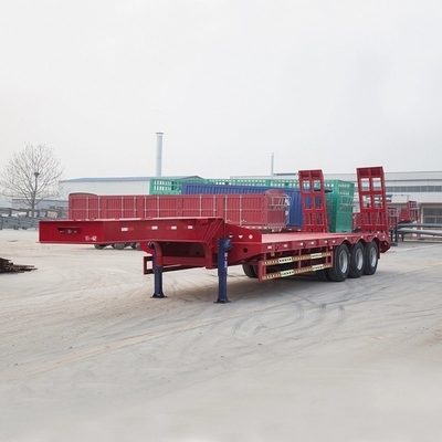 1820mm Lowboy Low Flat Bed Truck Trailer για τη μεταφορά υπερμεγέθους φορτίου
