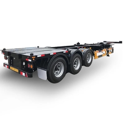 Σύστημα πέδησης διπλής γραμμής EHL9400TJZ40 3 άξονες 40 FT Flatbed Skeleton Semi Truck Trailer