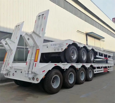 Shang Dong Heavy Machinery Low Flat Trailer κατασκευασμένο με μηχανική ανάρτηση σε