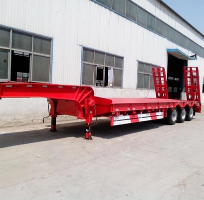 Shang Dong Heavy Machinery Low Flat Trailer κατασκευασμένο με μηχανική ανάρτηση σε