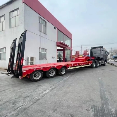 Βαρύ φορτίο 50t-60t 3/4 άξονες Lowboy/Low Deck/Platform/Loader για μεταφορά εξορυκτών