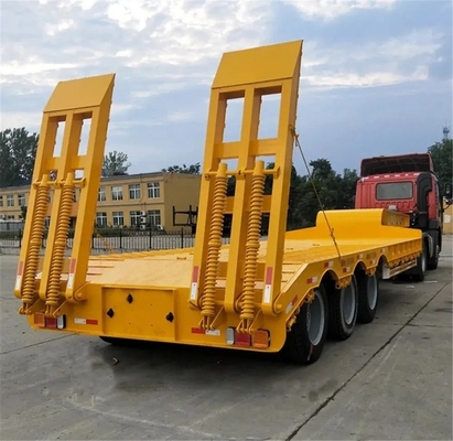 3άξονα 80ton Heavy Duty Gooseneck Hydraulic Ramp Low Loader/Lowbed/Lowboy Low Bed Trailer Truck Semi-trailers για μεταφορά εξορυκτών