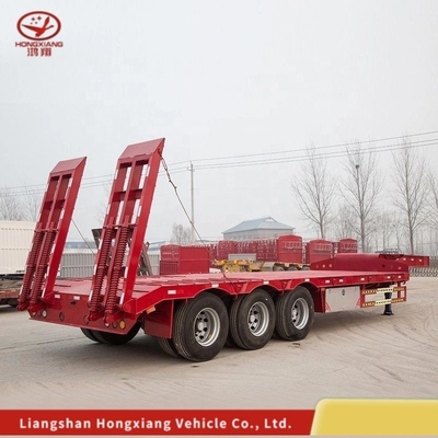 Προσαρμογή 80 τόνων Low Loader/Lowbed/Lowboy Low Bed Trailer με 3 άξονες