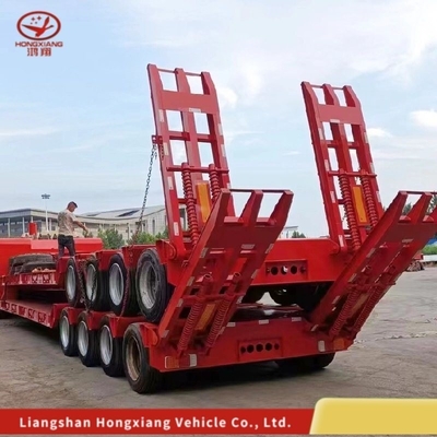 Προσαρμογή 80 τόνων Low Loader/Lowbed/Lowboy Low Bed Trailer με 3 άξονες