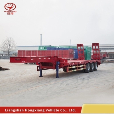 Προσαρμογή 80 τόνων Low Loader/Lowbed/Lowboy Low Bed Trailer με 3 άξονες