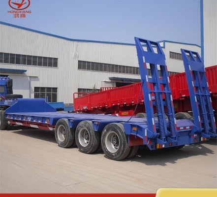 Προσαρμογή 80 τόνων Low Loader/Lowbed/Lowboy Low Bed Trailer με 3 άξονες