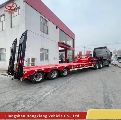Αφαίρετο φορτηγό χαμηλής φόρτωσης / Lowbed / Lowboy Low Flat Bed Trailer Προσαρμόσιμο