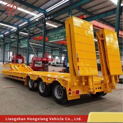 Αφαίρετο φορτηγό χαμηλής φόρτωσης / Lowbed / Lowboy Low Flat Bed Trailer Προσαρμόσιμο