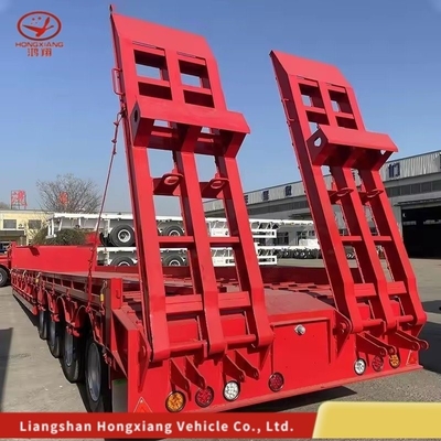 Αφαίρετο φορτηγό χαμηλής φόρτωσης / Lowbed / Lowboy Low Flat Bed Trailer Προσαρμόσιμο