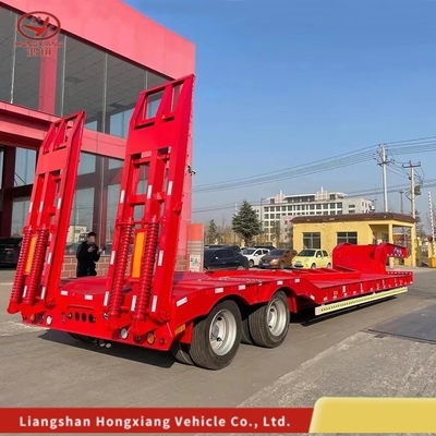 Αφαίρετο φορτηγό χαμηλής φόρτωσης / Lowbed / Lowboy Low Flat Bed Trailer Προσαρμόσιμο