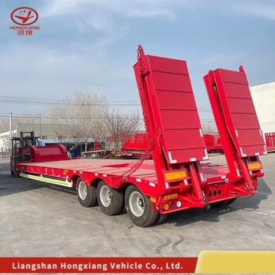 Αφαίρετο φορτηγό χαμηλής φόρτωσης / Lowbed / Lowboy Low Flat Bed Trailer Προσαρμόσιμο