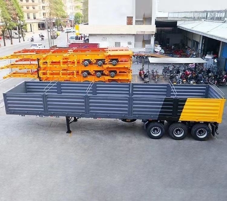Τριάξονα ημικυριόδρομο με πλευρικό τοίχωμα Τύπος φράχτη Κουβατικό σωρευτικό ρυμουλκούμενο με χωρητικότητα 5,5 τόνων