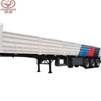 Προσαρμογή 3 άξονα Flatbed ρυμουλκούμενο με μακρύ πλευρικό τοίχωμα / πλευρικό τοίχωμα φορτίου ημι-ρυμουλκούμενο
