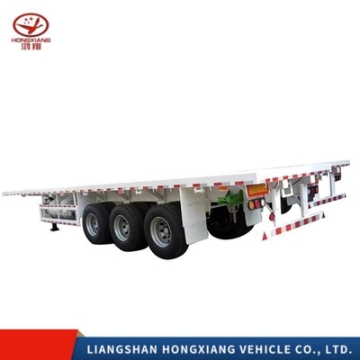 2/3 Άξονας 20/40 FT Flatbed Trailer Προσαρμοσμένο χρώμα Σκελετό Τάξι Πλάτος Ημι-Κατασκευή