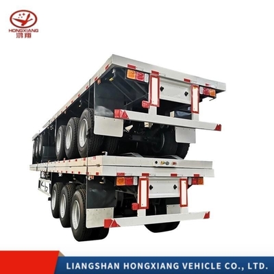 2/3 Άξονας 20/40 FT Flatbed Trailer Προσαρμοσμένο χρώμα Σκελετό Τάξι Πλάτος Ημι-Κατασκευή
