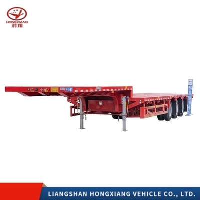 2/3 Άξονας 20/40 FT Flatbed Trailer Προσαρμοσμένο χρώμα Σκελετό Τάξι Πλάτος Ημι-Κατασκευή
