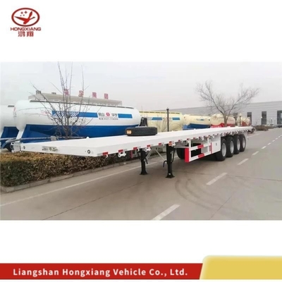 3 άξονες 4 άξονες Semi Skeleton Trailer Flatbed Trailer με πέλμα 1820mm και χρώμα