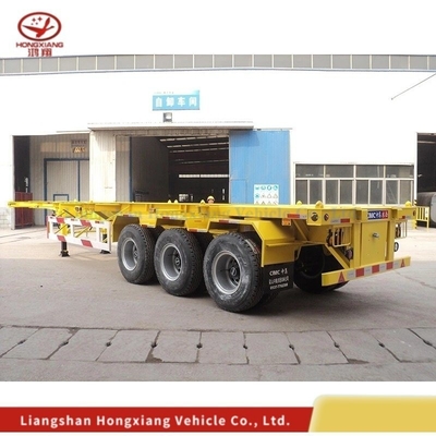 40 FT 3 άξονες Flatbed Skeleton Semi Truck Trailer Semi-Terrail με χωρητικότητα 5,5 τόνων