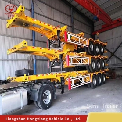 Άμεση πώληση 20/40FT Skeleton Semi-Trailer Εφοδιασμένο με σύστημα αντιμπλοκάρισμα ABS