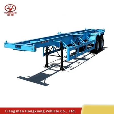 Προσαρμογή 40FT Flatbed Skeleton Semi Trailer για μεταφορά εμπορευματοκιβωτίων