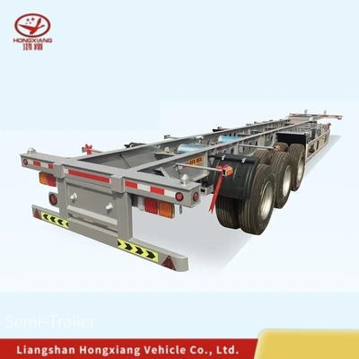 Προσαρμογή 40FT Flatbed Skeleton Semi Trailer για μεταφορά εμπορευματοκιβωτίων