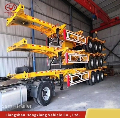 Ακινητοποίηση 40FT Skeleton Semi-Container Trailer με σύστημα πέδησης διπλής γραμμής 3 άξονες