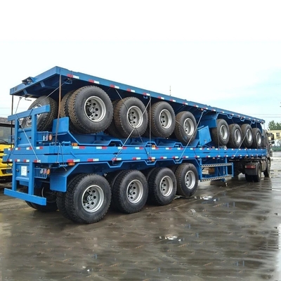 3 άξονας 20 FT 40 FT Marine Container Flatbed Trailer Semi-Trailer με προσαρμογή