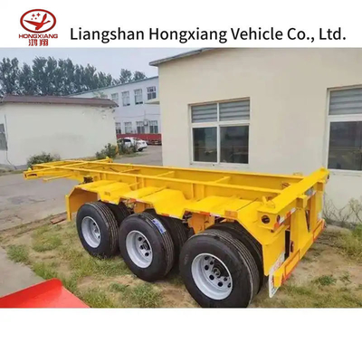 Μεταφορά εμπορευματοκιβωτίων Shandong Made Frame Skeleton Semi-Trailer με μεγάλη χωρητικότητα φορτίου