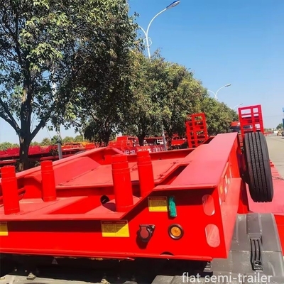 40FT Σιδηροδρομικό πλατύκλιτο κοντέινερ ημιπροωθητήριος ρυμουλκούμενος φορτηγό με δυνατότητα προσαρμογής