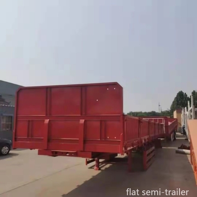 Συστήματα ανάρτησης τύπου Cross Arm 3 άξονες 40FT κοντέινερ Flat bed Truck Semi-trailer