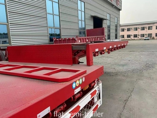 40 τόνων 60 τόνων 20ft 40ft εμπορευματοκιβώτιο 3 άξονες επίπεδο κρεβάτι ημιτελόνι με κατηγορία ελαφρού φορτίου