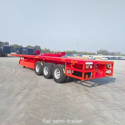 Ελαφρύς φορτίου 40FT 3 άξονες Flat Bed Semi Trailer Προσαρμογή διαθέσιμη
