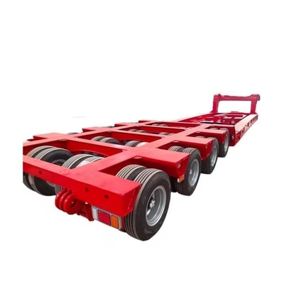 Προσαρμόστε 40 τόνων50 τόνων Flat Bed Trailer για αυτοκίνητο με σύστημα ανάρτησης τύπου Cross Arm