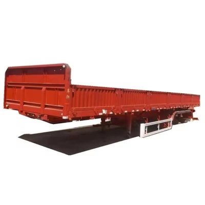 Προσαρμόστε 40 τόνων50 τόνων Flat Bed Trailer για αυτοκίνητο με σύστημα ανάρτησης τύπου Cross Arm