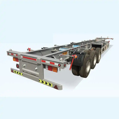 Ατσάλι Tandem Axles Skeleton Superlink Semi Trailer για μεταφορά εμπορευματοκιβωτίων 20ft και 40ft
