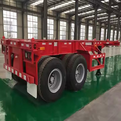 3 άξονες ρυμουλκούμενο Dolly Skeleton Full Truck Trailer με σύστημα πέδησης διπλής γραμμής