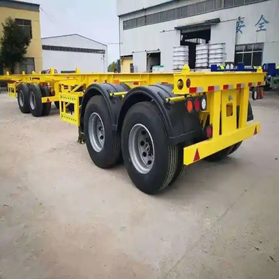 3 άξονες ρυμουλκούμενο Dolly Skeleton Full Truck Trailer με σύστημα πέδησης διπλής γραμμής