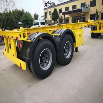 3 άξονες ρυμουλκούμενο Dolly Skeleton Full Truck Trailer με σύστημα πέδησης διπλής γραμμής