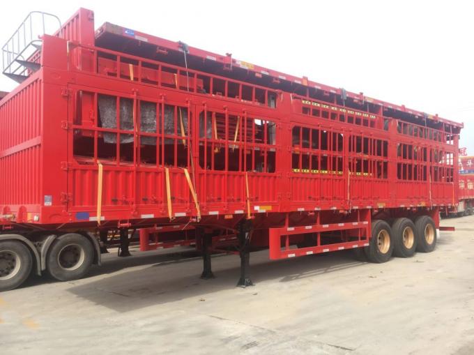China′s New 3-Axis Fruit and Vegetable Livestock Semi-Trailer Pile Fence Dry Semi-Trailer
