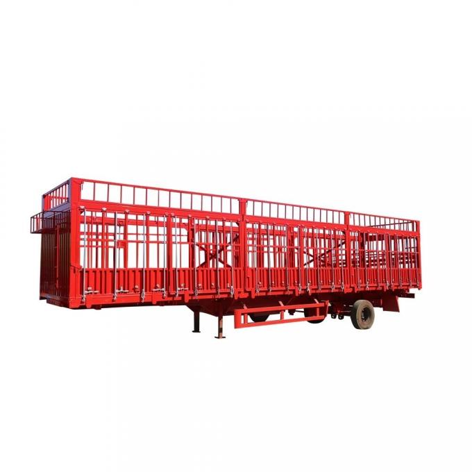 China′s New 3-Axis Fruit and Vegetable Livestock Semi-Trailer Pile Fence Dry Semi-Trailer